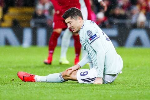 Robert Lewandowski FC Bayern Muenchen dissatisfied GER UEFA Champions League Round of 16 FC Liverpool FC Bayern Muenchen 19 02 2019 Liverpool Copyright: xTomxWellerx xEibner-Pressefotox EP_twr