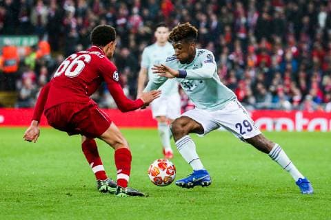 v left in the total ÊTrent Alexander Arnold FC Liverpool and Kingsley Coman FC Bayern Muenchen GER UEFA Champions League Round of 16 FC Liverpool FC Bayern Muenchen 19 02 2019 Liverpool Copyright: xTomxWellerx xEibner-Pressefotox EP_twr