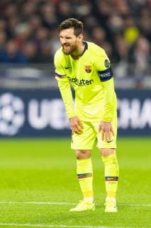 Lyon France 19 02 2019 UEFA Champions League 2018 19 Season quarter-final Olympique Lyon FC Barcelona Lionel Messi FCB watches DeFodi053