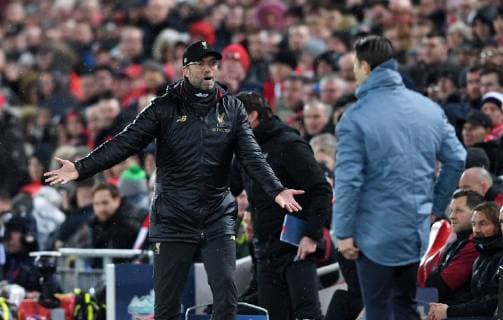 FOOTBALL CHAMPIONS LEAGUE SAISON 2018 2019 ACHTELFINAL HINSPIEL FC Liverpool FC Bayern Muenchen 19 02 2019 Coach Juergen Klopp li FC Liverpool and coach Niko Kovac re FC Bayern Muenchen