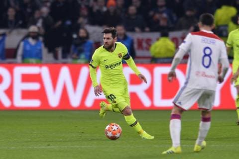 Lionel Messi (barcelone) FOOTBALL : Lyon vs Barcelone - 8e de finale aller - Ligue des Champions - 19 02 2019 FredericChambert Panoramic 