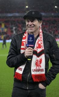 19 02 2019 Football UEFA Champions League 2018 2019 Round of 16 FC Liverpool FC Bayern Munich Anfield Stadium in Liverpool England Rock singer and Liverpool fan Campino von den Toten Hosen at SKY Sport Interview DFL and DFB regulations prohibit any use of photographs as image sequences and or quasi video