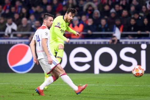 10 LIONEL MESSI (BAR) FOOTBALL : Lyon vs Barcelone - Ligue des Champions - 19 02 2019 FEP Panoramic 