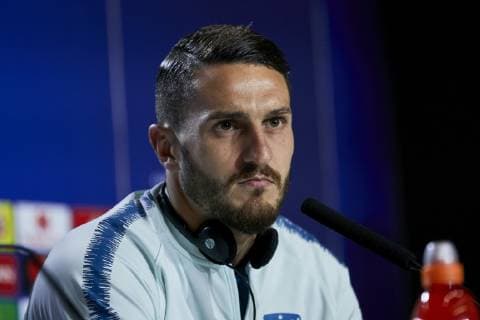 February 19, 2019 - Madrid, Madrid, Spain - Atletico de Madrid s player Jorge Resurreccion Koke seen speaking during the press conference PK Pressekonferenz before the UEFA Champions League match between Atletico de Madrid and Juventus at the Wanda Metropolitano Stadium in Madrid. UEFA Champions League Press Conference in Madrid, Spain - 19 Feb 2019 - ZUMAs197 20190219_zaa_s197_189 Copyright: xLeganxP.xMacex