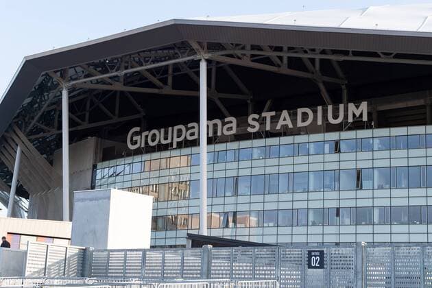 Lyon France 19 02 2019 UEFA Champions League 2018 19 Season quarter finals Olympique Lyon FC Barcelona Stadium Groupama Stadium outside view overview DeFodi053
