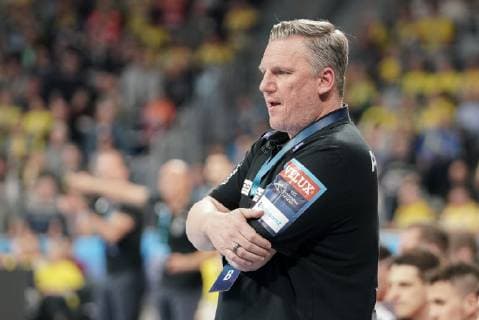 Nikolaj Jacobsen coach head coach RNL single picture action handball champions league Rhine Neckar lions PGE Vive Kielce xozx