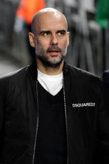 Head coach Pep Guardiola Manchester City at the Champions League first leg of the 2018 Round of 16 season 19 FC Schalke 04 Manchester City Copyright Thomas Pakusch Copyright: Thomas Pakusch