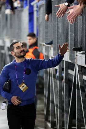 Ilkay Gündogan Manchester City at the Champions League first leg of the 2018 season 19 FC Schalke 04 Manchester City Copyright Thomas Pakusch Copyright: Thomas Pakusch