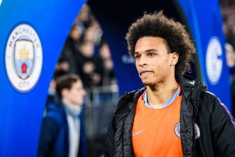 20 02 2019 xkvx Football UEFA Champions League FC Schalke 04 Manchester City emspor v l Leroy Sane Manchester City DFL DFB REGULATIONS PROHIBIT ANY USE OF PHOTOGRAPHS as IMAGE SEQUENCES and or QUASI VIDEO Gelsenkirchen