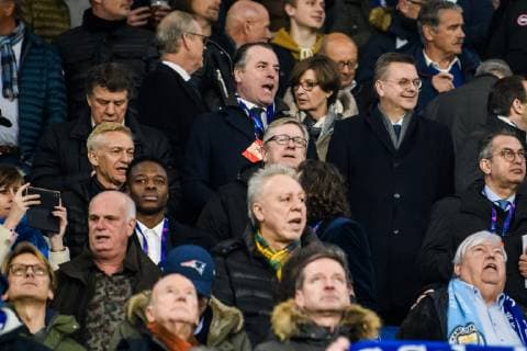 20 02 2019 xkvx Football UEFA Champions League FC Schalke 04 Manchester City emspor v l Otto Rehhagel President Clemens Toennies S04 Schalke 04 DFB President Reinhardt Grindel DFL DFB REGULATIONS PROHIBIT ANY USE OF PHOTOGRAPHS as IMAGE SEQUENCES and or QUASI VIDEO Gelsenkirchen