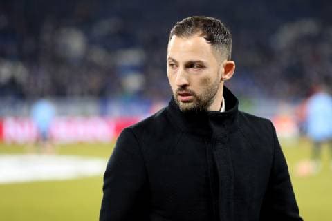 Chief Coach Domenico Tedesco FC Schalke 04 at the Champions League first leg of the 2018 season 19 FC Schalke 04 Manchester City Copyright Thomas Pakusch Copyright: Thomas Pakusch