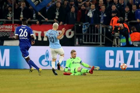 Ralf Fährmann FC Schalke 04 at the Champions League first leg of the 2018 season 19 FC Schalke 04 Manchester City Copyright Thomas Pakusch Copyright: Thomas Pakusch