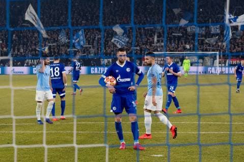 Nabil Bentaleb of FC Schalke 04 during the UEFA Champions League round of 16 match between Schalke 04 and Manchester City at Arena Auf Schalke on February 20, 2019 in Gelsenkirchen, Germany UEFA Champions League 2018 2019 xVIxVIxImagesx xGerritxvanxKeulenxIVx 13689352
