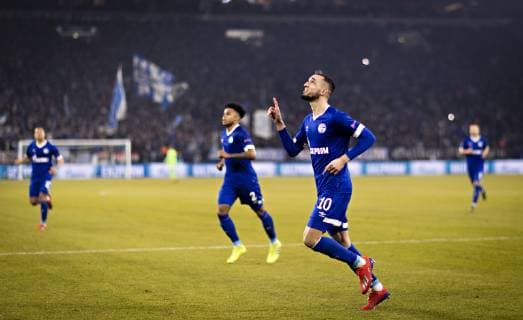 Gelsenkirchen 20 02 2019 Goal celebration Nabil Bentaleb S04 FC Schalke 04 Manchester City