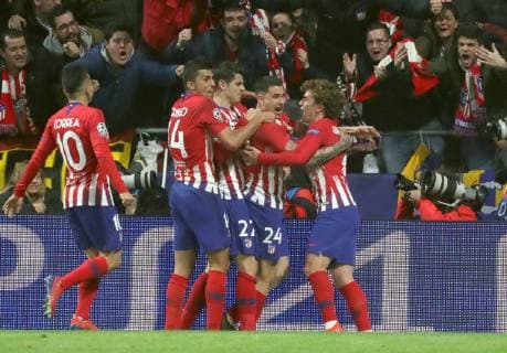 Atletico de Madrid s defender Jose Maria Gimenez (C) celebrates after scoring the 1-0 during the UEFA Champions League round of 16 first leg match between Atletico de Madrid and Juventus at Wanda Metropolitano stadium in Madrid, Spain, 20 February 2019. Atletico de Madrid - Juventus !ACHTUNG: NUR REDAKTIONELLE NUTZUNG!  Copyright: xJuanjoxMartinx GRAF1002 20190220-636862995762773230