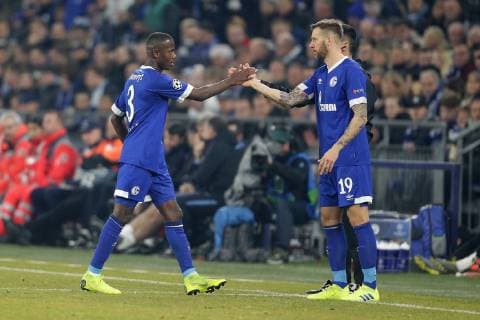 v l Hamza Mendyl Schalke will be replaced for him Guido Burgstaller Schalke will play FC Schalke 04 vs Manchester City Football Champions League Round of 16 20 02 2019 FC Schalke 04 vs Manchester City Football Champions League Round of 16 20 02 2019 Gelsenkirchen Copyright: xEIBNER MarioxHommesx EP_MHS