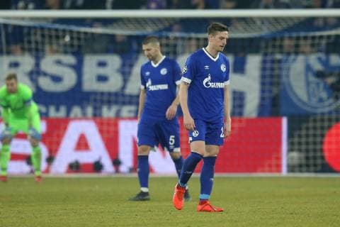 20 02 2019 Football Season 2018 2019 Champions League Round of 16 FC Schalke 04 Manchester City v l Matija NASTASIC FC Schalke 04 Bastian Oczipka FC Schalke 04 Gelsenkirchen Veltins Arena Germany