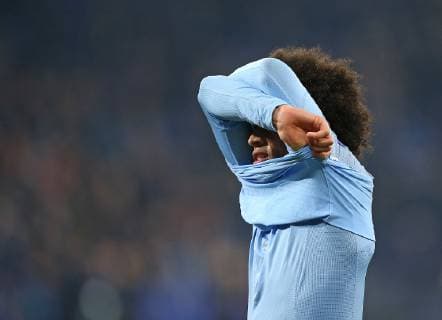 20 02 2019 Football UEFA Champions League 2018 2019 Round of 16 FC Schalke 04 Manchester City at the VELTINS Arena Gelsenkirchen Leroy Sane Manchester City DFL and DFB regulations prohibit any use of photographs as image sequences and or quasi video
