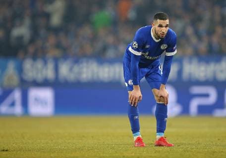 20 02 2019 Football UEFA Champions League 2018 2019 Round of 16 FC Schalke 04 Manchester City at VELTINS Arena Gelsenkirchen Nabil Bentaleb Schalke disappointed DFL and DFB regulations prohibit any use of photographs as image sequences and or quasi video