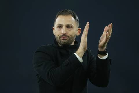 20 02 2019 Football Season 2018 2019 Champions League Round of 16 FC Schalke 04 Manchester City Head Coach Domenico TEDESCO FC Schalke 04 Gelsenkirchen Veltins Arena Germany