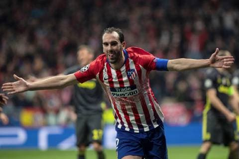 Atletico de Madrid s defender Diego Godin celebrates after scoring the 2-0 during the UEFA Champions League round of 16 first leg match between Atletico de Madrid and Juventus at Wanda Metropolitano stadium in Madrid, Spain, 20 February 2019. Atletico de Madrid - Juventus !ACHTUNG: NUR REDAKTIONELLE NUTZUNG!  Copyright: xRodrigoxJimenezx GRAF1021 20190220-636863012390786695
