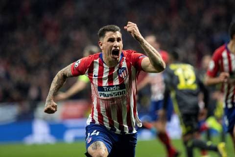 Sport Bilder des Tages Atletico de Madrid s defender Jose Gimenez celebrates after scoring the 1-0 during the UEFA Champions League round of 16 first leg match between Atletico de Madrid and Juventus at Wanda Metropolitano stadium in Madrid, Spain, 20 February 2019. Atletico de Madrid - Juventus !ACHTUNG: NUR REDAKTIONELLE NUTZUNG!  Copyright: xRodrigoxJimenezx GRAF1010 20190220-636863013035044985