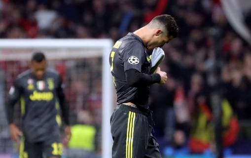 Juventus forward Cristiano Ronaldo reacts during the UEFA Champions League round of 16 first leg match between Atletico de Madrid and Juventus at Wanda Metropolitano stadium in Madrid, Spain, 20 February 2019. Atletico de Madrid vs Juventus !ACHTUNG: NUR REDAKTIONELLE NUTZUNG!  Copyright: xJuanJoxMartínx GRAF1044 20190220-636863020905376069