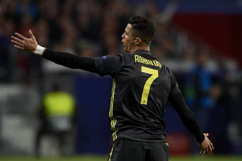 February 20, 2019 - Madrid, Madrid, Spain - Cristiano Ronaldo of Juentus lament a failed occasion during the UEFA Champions League Round of 16 first leg match between Ateltico Madrid and Juventus at Wanda Metropolitano Stadium on February 20, 2019 in Madrid. Atletico Madrid v Juventus - UEFA Champions League  - ZUMAn230 20190220_zaa_n230_719 Copyright: xJosexBretonx
