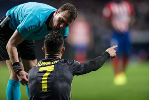 Madrid Spain 20 02 2019 UEFA Champions League 2018 19 Season Round of 16 Atletico Madrid Juventus Turin Cristiano Ronaldo Juventus gestures DeFodi531