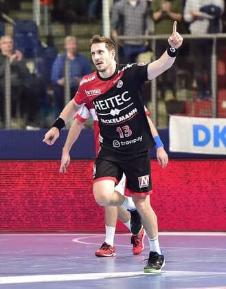 21 02 2019 Handball 1 Bundesliga DKB HBL Season 2018 2019 22 Matchday HC Erlangen Metropolregion Nürnberg HCE Bergischer HC OGo Michael Haaß Haass 13 HC Erlangen HCE Jubilation Jubel Freude