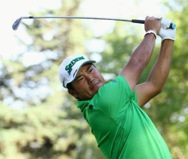 Golf: WGC-Mexico Championship Hideki Matsuyama of Japan tees off on the 18th hole during the first round of the Mexico Championship, a World Golf Championship event, at Club de Golf Chapultepec in Mexico City on Feb. 21, 2019. 