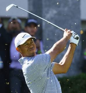 Golf: WGC-Mexico Championship Tiger Woods tees off on the 10th hole during the first round of the Mexico Championship, a World Golf Championship event, at Club de Golf Chapultepec in Mexico City on Feb. 21, 2019. 