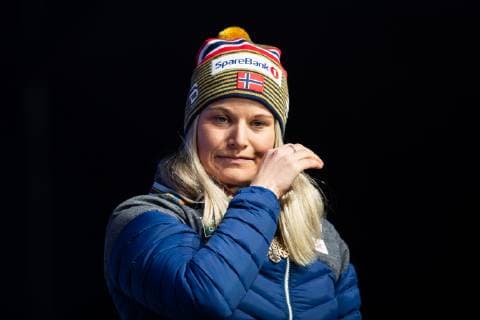 190222 Bronze medalist Mari Eide of Norway at the medal ceremony for womenÂ s cross country skiing sprint during the FIS Nordic World Ski Championships on February 22 2019 in Seefeld in Tirol Photo Joel Marklund BILDBYRAN kod JM 87883,  Copyright: JOELxMARKLUND BB190222JM122