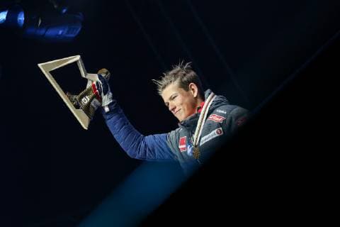 Nordische Ski WM in Seefeld, Langlauf Sprint Herren, Siegerehrung NORDIC SKIING - FIS Nordic World Ski Championships Seefeld 2019 SEEFELD,AUSTRIA,22.FEB.19 - NORDIC SKIING, CROSS COUNTRY SKIING - FIS Nordic World Ski Championships, medal plaza, award ceremony, sprint, men. Image shows Johannes Hoesflot Klaebo (NOR). Keywords: medal.. GEPAxpictures xChristianxWalgram