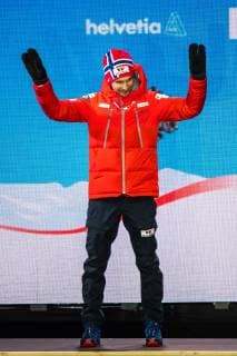 NORDIC SKIING - FIS Nordic World Ski Championships Seefeld 2019 SEEFELD,AUSTRIA,22.FEB.19 - NORDIC SKIING, NORDIC COMBINED - FIS Nordic World Ski Championships, medal plaza, award ceremony, 10km Gundersen, large hill. Image shows Jan Schmid (NOR). GEPAxpictures xPhilippxBrem