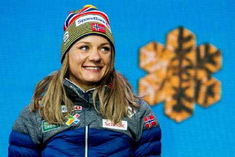 190222 Gold medalist Maiken Caspersen Falla of Norway at the medal ceremony for women s cross country skiing sprint during the FIS Nordic World Ski Championships on February 22 2019 in Seefeld in Tirol Photo Vegard Wivestad Gr¿tt BILDBYR u0081N kod VG 170289,  Copyright: VEGARDxWIVESTADxGR¯TT BB190222ZN035