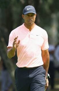 Golf: Tiger Woods at WGC-Mexico Championship Tiger Woods acknowledges the gallery after hitting a shot close to the pin on the 13th hole during the second round of the Mexico Championship, a World Golf Championship event, at Club de Golf Chapultepec in Mexico City on Feb. 22, 2019. 