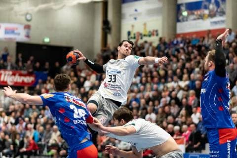 Roman Becvar HC Elbflorenz Dresden 33 HBW Balingen Weilstetten vs. HC Elbflorenz Dresden Handball DKB Men 2 Bundesliga 23 matchday season 18 19 GER 23 02 2019 HBW Balingen Weilstetten vs. HC Elbflorenz Dresden Handball DKB Men 2 Bundesliga 23 matchday season 18 19 GER 23 02 2019 Balingen Copyright: xEIBNER WolfgangxFrankx EP_WFK