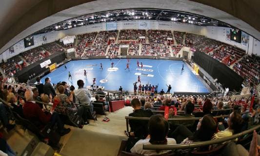 23 02 2019 Germany Ludwigsburg Handball 1 Bundesliga Women 15 Matchday Season 2018 2019 SG BBM Bietigheim vs TuS Metzingen Hall overview Audience record 2411 spectators