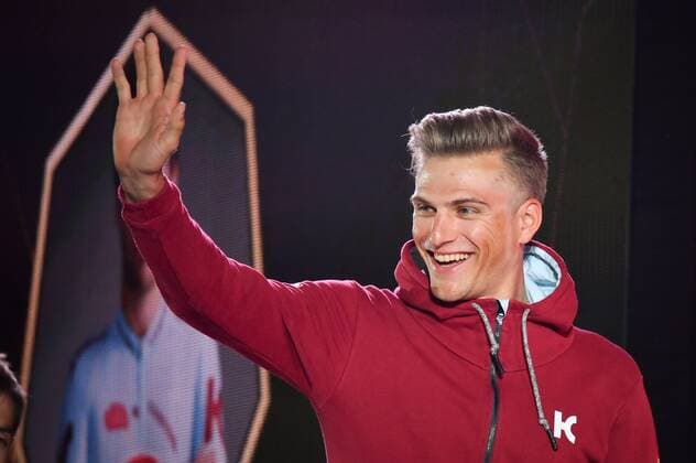 Photo LaPresse - Massimo Paolone February 23, 2019 Abu Dhabi (United Arab Emirates) Cycling UAE Tour 2019 - Louvre Abu Dhabi - Teams presentation In the pic: Marcel Kittel  Copyright: xMassimoxPaolone LaPresse LaPressx