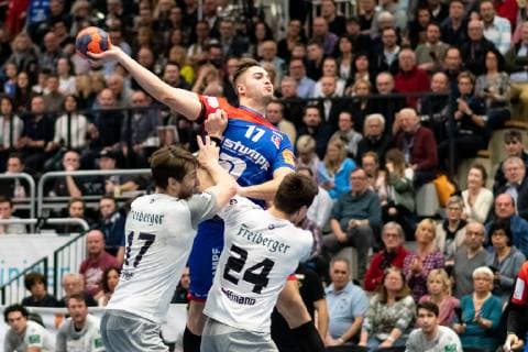 Norman Floedl HC Elbflorenz Dresden 17 Niklas Diebel HBW Balingen Weilstetten 17 Robin Hoffmann HC Elbflorenz Dresden 24 HBW Balingen Weilstetten vs. HC Elbflorenz Dresden Handballl DKB Herren 2 Bundesliga 23 Spieltag Saison 18 19 GER 23 02 2019 HBW Balingen Weilstetten vs HC Elbflorenz Dresden Handballl DKB Herren 2 Bundesliga 23 Spieltag Saison 18 19 GER 23 02 2019 Balingen Weilstetten vs. HC Elbflorenz Dresden Handballl DKB Herren 2 Bundesliga 23 Spieltag Saison 18 19 GER 23 02 2019 Balingen Copyright: xEIBNER WolfgangxFrankx EP_WFK