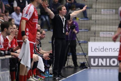 Michael Lerscht Coach TuS Ferndorf ASV Hamm Westphalia vs. TuS Ferndorf Handball 2 Bundesliga 23 02 2019 ASV Hamm Westphalia vs. TuS Ferndorf Handball 2 Bundesliga 23 02 2019 Hamm Copyright: xEIBNER JanxStrohdiekx EP_JSK