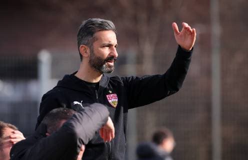 BAU 23.02.2019 Stuttgart Fußball U17 U 17 VFB Stuttgart vs. Eintracht Frankfurt, Trainer Murat Isik (VfB) *** BAU 23 02 2019 Stuttgart Soccer U17 VFB Stuttgart vs Eintracht Frankfurt Coach Murat Isik VfB