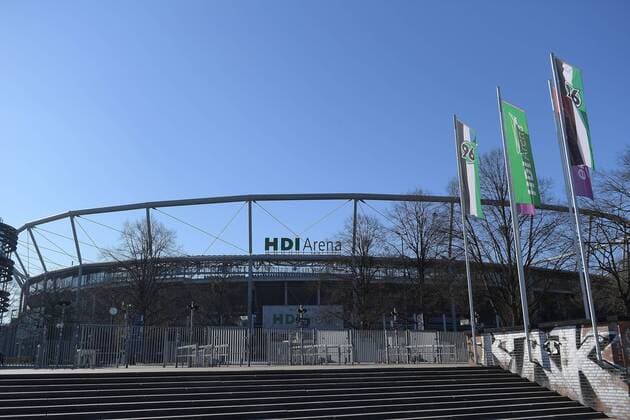 24 02 2019 xjhx Football 1 Bundesliga Hannover 96 Eintracht Frankfurt emspor v l Stadium Ansichg outside outside stadium grounds Tribunes DFL DFB REGULATIONS PROHIBIT ANY USE OF PHOTOGRAPHS as IMAGE SEQUENCES and or QUASI VIDEO Hannover