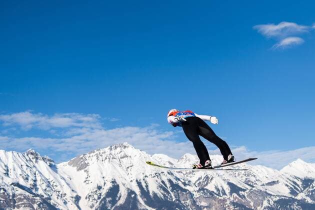 Sport Themen der Woche KW08 Sport Bilder des Tages 190224 Markus Eisenbichler of Germany competes in Ski jumping Skispringen Ski nordisch team large hill during the FIS Nordic World Ski Championships on February 24, 2019 in Innsbruck. Photo: Joel Marklund BILDBYRAN kod JM 87890 *** 190224 Markus Eisenbichler of Germany competes in ski jumping team large hill during the FIS Nordic World Ski Championships on February 24 2019 in Innsbruck Photo Joel Marklund BILDBYRAN kod JM 87890,  Copyright: JOELxMARKLUND BB190224JM144