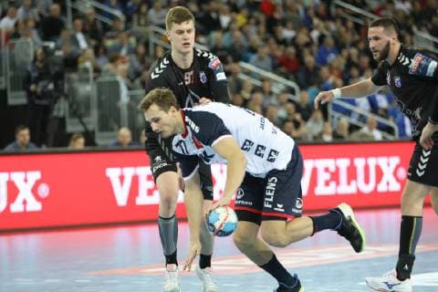 Zagreb, 24 02 2019 - Arena Zagreb hall, 2018 19 EHF Men s Champions League Group Phase. HC PPD Zagreb (black) - SG Flensburg-Handewit (white) 21:22 ROD Magnus Abelvik (77) 