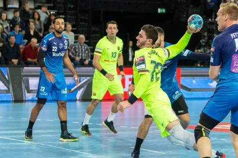 Ludovic Fabregas Line Player HANDBALL : Montpellier vs FC Barcelone - Ligue des Champions - 24 02 2019 GuillaumeBresson Panoramic 