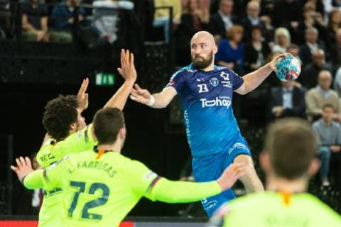 KAVTICNIK Vid Right Back HANDBALL : Montpellier vs FC Barcelone - Ligue des Champions - 24 02 2019 Panoramic 