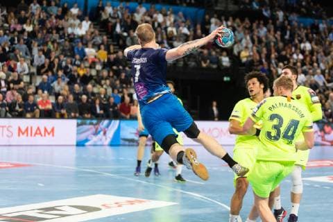 TRUCHANOVICIUS Jonas Left Back HANDBALL : Montpellier vs FC Barcelone - Ligue des Champions - 24 02 2019 Panoramic 