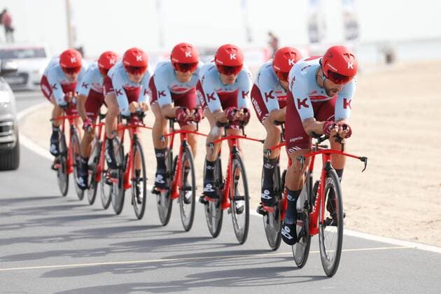 Team Katusha Alpecin with Pawel Kochetkov RUS Marcel Kittel GER Rick Zabel GER Daniel Navarro SPA Alex Dowsett GBR Marco Haller AUT and Ilnur Zakarin RUS Action Racing scene landscape horizontal horizontal Event Event 1 UAE Tour 1 Stage 1 20190224 Stage 1 Al Hudayriat Island to Al Hudayriat Island 16 0 km T T T Team Time Trial Location Al Hudayriat Island Region Abu Dhabi Country United Arab Emirates Date Date 24 02 2019 Cycling Cycling 1 UAE Tour 1 Stage 24 02 2019